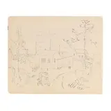 Federal Works Agency Village by Claude Howell, Ink on paper, sold Apr 2026