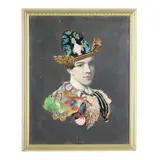 Pagliacci by Louis St. Lewis, Mixed media collage and eglomise, sold Apr 2026