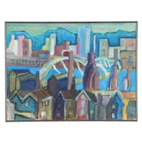 Cityscape by Betty Bell, Oil on canvas, sold Apr 2026