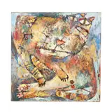 Red Cat by Nikifor Swiristuhin, Oil on canvas, sold Apr 2026