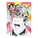 Home Skooled by Ben Frost, Acrylic and spray paint on board, sold Apr 2026
