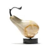 Bronze and Marble Sculpture of a Pear by Stephanie Le Roux, Patinated bronze and carved marble, sold Apr 2026