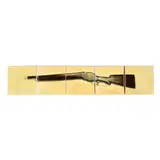 Actual Gun Used By Paul Newman in The Life & Times of Judge Roy Bean by James Georgopoulos, Archival print with acrylic paint and resin on wood panels, sold Apr 2026