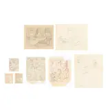 Eight Original Sketches by Emilio Amero, The first a pencil sketch on paper of four women, offered Apr 2026