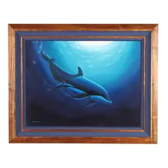 Born of the Radiant Sea by Robert Wyland, Oil on canvas, sold Apr 2026