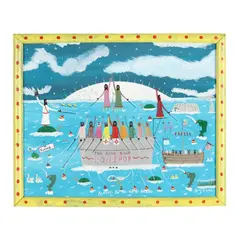 Fishing in the Sea of Gallolee (The Good Ship Lollipop) by Benny Carter, Acrylic on canvas panel, sold Apr 2026