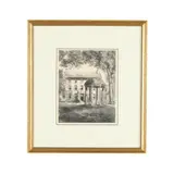 The University of North Carolina at Chapel Hill, 'Old East' and the Old Well by Louis Orr, Etching, sold Apr 2026
