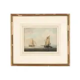 Two Sailing Ships at Sea by Samuel Atkins, Watercolor on paper, sold Apr 2026