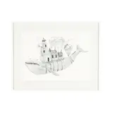 Untitled (Whale in Flight) by David Eichenberger, Ink on paper, sold Apr 2026