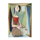 Seated Woman, manner of Picasso by Robert Broderson, Oil on canvas, sold Apr 2026
