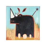 Black Rhino: Ready to Rumble by Keith Norval, Oil on canvas, sold Apr 2026