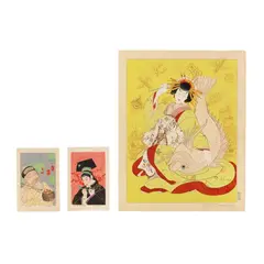 Three Unframed Prints by Paul Jacoulet, Each a woodblock print in colors, sold Apr 2026