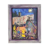 Clyde's Critter Crossing by Eliza Einstein, Polychrome paint on board, sold Mar 2026