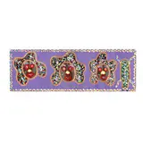 Three Kings and a Bug on Purple Background by Richard Burnside, Polychrome paint on board, sold Mar 2026