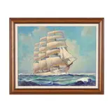 Clipper Ship at Sea by A. C. Compton, Acrylic on canvas, sold Mar 2026