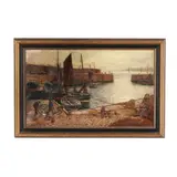 Harbor Scene by Alexander Mortimer, Oil on canvas, sold Mar 2026