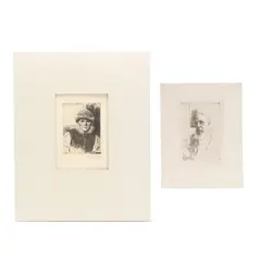 Two Portrait Etchings by Anders Zorn, Each and etching and drypoint, sold Mar 2026