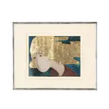 Woman with Gold Hair by Stephen White, Oil and gold leaf on paper, sold Mar 2026