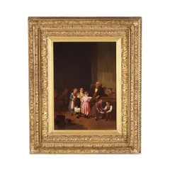 The Village School by Johan Mengels Culverhouse, Oil on canvas (lined), sold Mar 2026