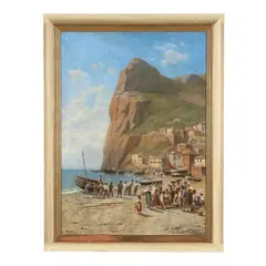 Vue à Amalfi, Italie by Jacques Carabain, Oil on canvas laid on board, sold Mar 2026