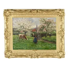 The Old Home Farm by Henri Houben, Oil on canvas, sold Mar 2026