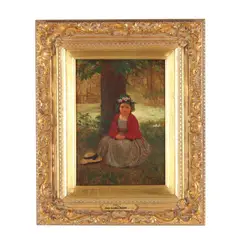 Daisy by John George Brown, Oil on canvas (lined), sold Mar 2026