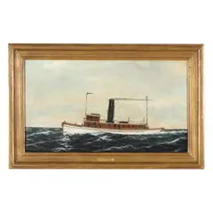 Portrait of Steam Ship by William Pierce Stubbs, Oil on canvas (lined), sold Mar 2026
