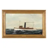 Portrait of Steam Ship by William Pierce Stubbs, Oil on canvas (lined), sold Mar 2026