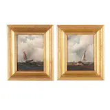 Pair of Maritime Scenes by James Hamilton, Oil on walnut panel, sold Mar 2026