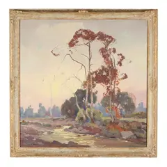 Autumn, Sycamores by Orrin Augustine White, Oil on canvas, sold Mar 2026