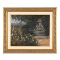 Fountain View by Henri Plisson, Oil on canvas, sold Mar 2026