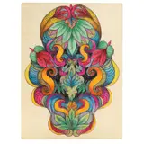 Untitled (botanical) by Minnie Evans, Crayon and pencil on paper, sold Mar 2026