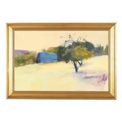Hillside with Barn by Wolf Kahn, Oil on canvas, sold Mar 2026