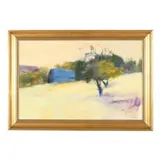 Hillside with Barn by Wolf Kahn, Oil on canvas, sold Mar 2026