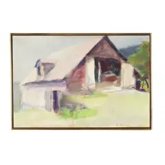 Kahn Barn by Wolf Kahn, Oil on canvas, sold Mar 2026