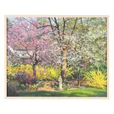 Dogwood, Judas Tree, and St. Francis by Danny Robinette, Acrylic on canvas, sold Mar 2026