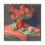 Roses Red with Teal by David A. Williams, Oil on canvas, sold Mar 2026