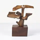 Oiseau Hélicoptère by Fred Brouard, 1990, Bronze et noyer, sold Dec 2014