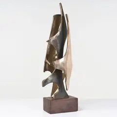 Voyageur by Fred Brouard, 1974, Bronze poli et acajou, sold Dec 2014