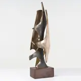 Voyageur by Fred Brouard, 1974, Bronze poli et acajou, sold Dec 2014