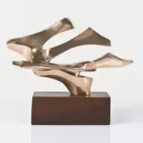 Iole by Fred Brouard, 1973, Bronze poli et acajou, sold Dec 2014