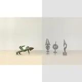 Caméléon by Abou Traoré, circa 2008, Bronze à la cire perdue, patine verte, sold Nov 2018