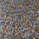 Sans titre (market) by Ablade Glover, 2008, Huile sur toile, sold Nov 2018