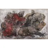 Le combat n°2 by Aliou Diack, 2018, Technique mixte sur toile, sold Nov 2018