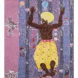 Moom ak Ndiougoup bi by Kassou Seydou, 2018, Acrylique sur toile, sold Nov 2018