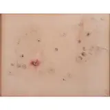 Composition by Henri Michaux, 1946-48, Aquarelle et encre de chine sur papier marouflé sur toile, sold Dec 2018