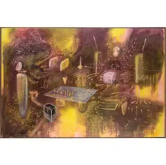 Rooming life by Roberto Matta, 1977, Huile sur toile, sold Dec 2018