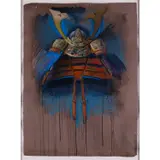 Le casque de Nikko. Théorie de printemps #2 by Gérard Titus-Carmel, 1983, Encre de Chine et pastel gras sur carton teinté, sold Dec 2018