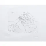 Raphaël et la Fornarina, planche XXIII de la Série 347 - 1968 by Pablo Picasso, Eau-forte en noir sur velin, signée et numérotée 48/50, sold Dec 2018