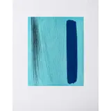 G 1973 - 12, by Hans Hartung, Eau-forte en noir et aquatinte en bleu marine et turquoise sur Arches, signée et numérotée, sold Dec 2018